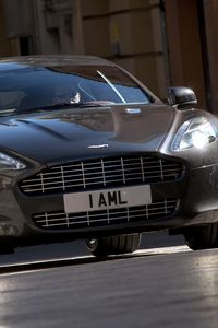 Preview wallpaper aston martin, rapide, 2009, black, front view, style, auto