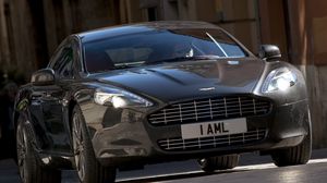 Preview wallpaper aston martin, rapide, 2009, black, front view, style, auto