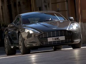 Preview wallpaper aston martin, rapide, 2009, black, front view, style, auto