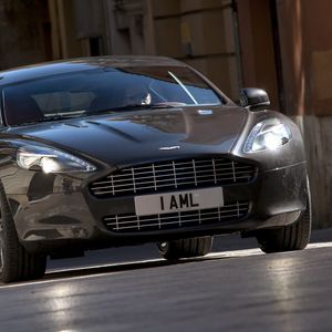 Preview wallpaper aston martin, rapide, 2009, black, front view, style, auto