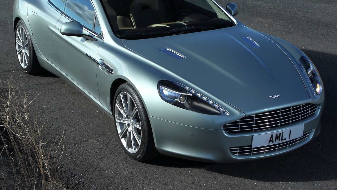 Wallpaper aston martin, rapide, 2009, green, top view, cars, asphalt