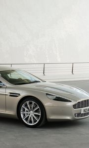 Preview wallpaper aston martin, rapide, 2009, gray, side view, style