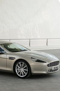 Preview wallpaper aston martin, rapide, 2009, gray, side view, style