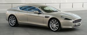Preview wallpaper aston martin, rapide, 2009, gray, side view, style