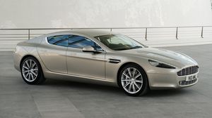 Preview wallpaper aston martin, rapide, 2009, gray, side view, style