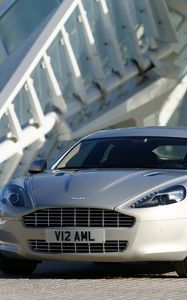 Preview wallpaper aston martin, rapide, 2009, silver, front view, auto