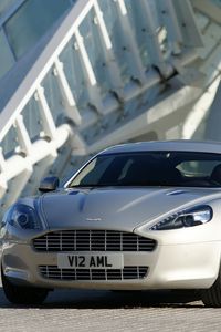 Preview wallpaper aston martin, rapide, 2009, silver, front view, auto