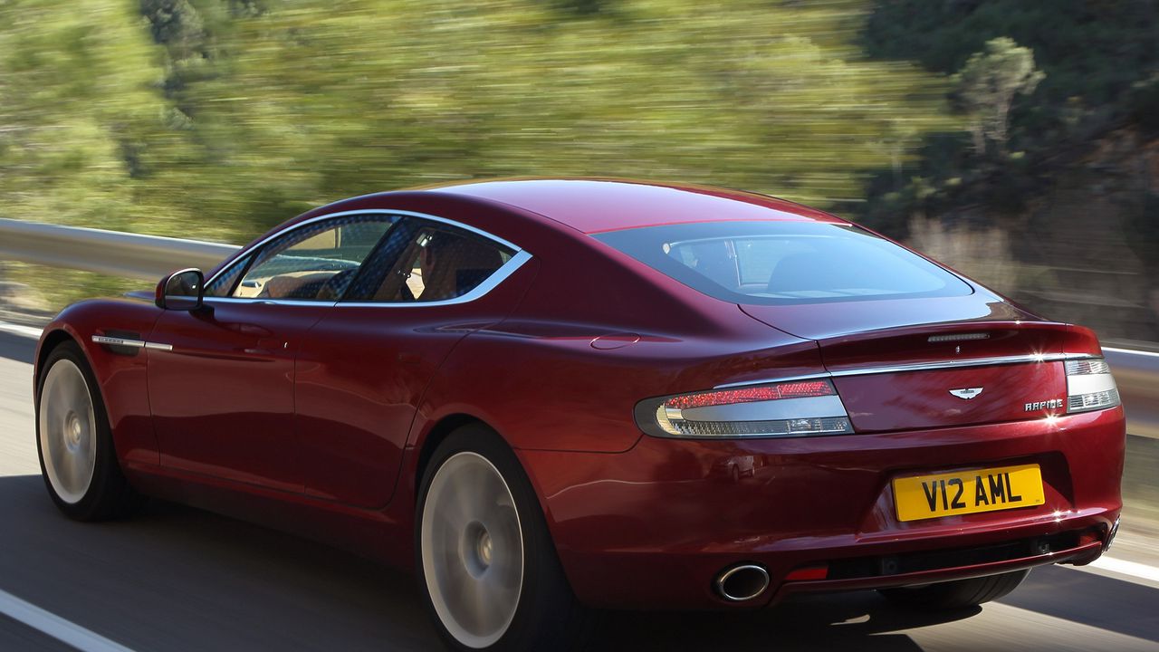 Wallpaper aston martin, rapide, 2009, red, side view, style, speed