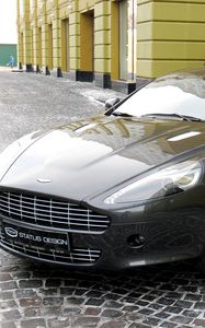 Preview wallpaper aston martin, rapide, 2011, black, front view, style