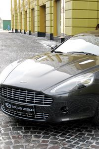 Preview wallpaper aston martin, rapide, 2011, black, front view, style