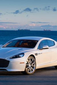 Preview wallpaper aston martin, rapide s, side view, white