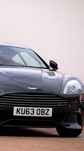 Preview wallpaper aston martin, tuning, black, front view