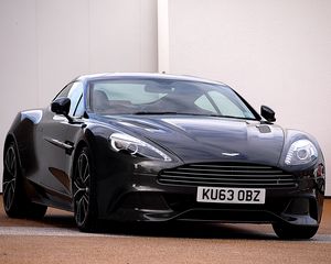 Preview wallpaper aston martin, tuning, black, front view
