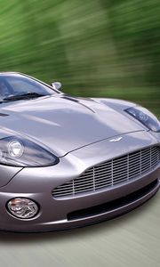 Preview wallpaper aston martin, v12, vanquish, 2001, lilac, front view, cars, speed