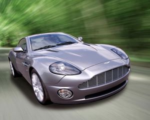 Preview wallpaper aston martin, v12, vanquish, 2001, lilac, front view, cars, speed