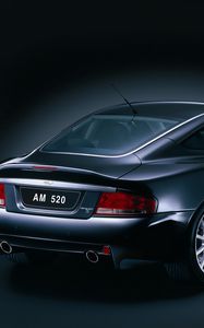 Preview wallpaper aston martin, v12, vanquish, 2004, black, side view, style