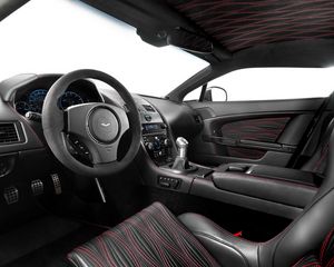 Preview wallpaper aston martin, v12, zagato, salon, interior, steering wheel, speedometer