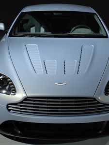 Preview wallpaper aston martin, v12, zagato, 2007, front view, blue metallic, style, cars