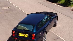 Preview wallpaper aston martin, v8, 2005, blue, top view, style, asphalt