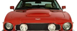 Preview wallpaper aston martin, v8, saloon, 1972, red, front view, car, retro