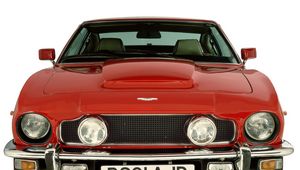 Preview wallpaper aston martin, v8, saloon, 1972, red, front view, car, retro