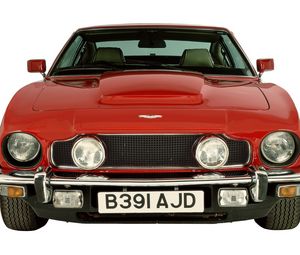 Preview wallpaper aston martin, v8, saloon, 1972, red, front view, car, retro