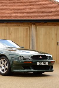 Preview wallpaper aston martin, v8, vantage, 1993, green, side view, style