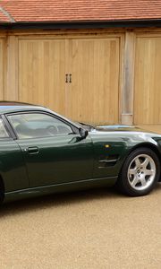 Preview wallpaper aston martin, v8, vantage, 1993, green, side view, auto