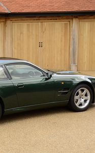 Preview wallpaper aston martin, v8, vantage, 1993, green, side view, auto