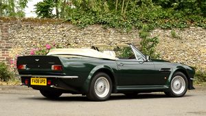 Preview wallpaper aston martin, v8, vantage, 1984, green, side view, cabriolet, auto