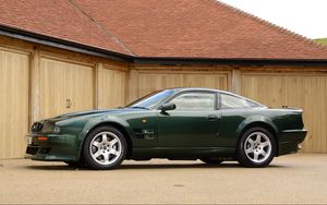 Preview wallpaper aston martin, v8, vantage, 1993, green, side view, auto