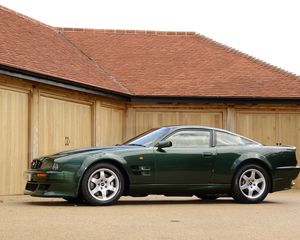 Preview wallpaper aston martin, v8, vantage, 1993, green, side view, auto