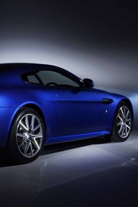 Preview wallpaper aston martin, v8, vantage, 2011, blue, side view, style, auto