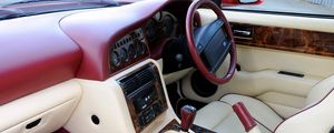 Preview wallpaper aston martin, v8, vantage, 1993, salon, interior, steering wheel