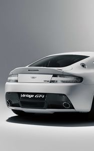 Preview wallpaper aston martin, v8, vantage, 2010, white, rear view, car, style