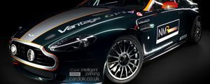 Preview wallpaper aston martin, v8, vantage, 2009, blue, front view, cars, sports