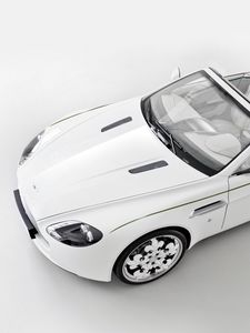 Preview wallpaper aston martin, v8, vantage, 2010, white, top view, cabriolet, style