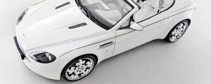 Preview wallpaper aston martin, v8, vantage, 2010, white, top view, cabriolet, style