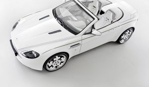 Preview wallpaper aston martin, v8, vantage, 2010, white, top view, cabriolet, style