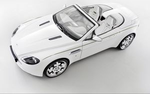 Preview wallpaper aston martin, v8, vantage, 2010, white, top view, cabriolet, style