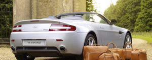 Preview wallpaper aston martin, v8, vantage, 2008, silver, rear view, style, nature