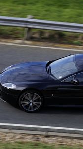 Preview wallpaper aston martin, v8, vantage, 2010, black, side view, style, speed