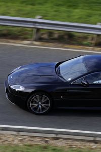 Preview wallpaper aston martin, v8, vantage, 2010, black, side view, style, speed