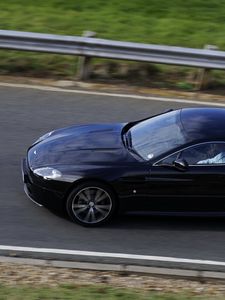 Preview wallpaper aston martin, v8, vantage, 2010, black, side view, style, speed