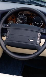 Preview wallpaper aston martin, v8, vantage, 1993, salon, interior, steering wheel, speedometer