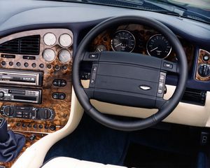 Preview wallpaper aston martin, v8, vantage, 1993, salon, interior, steering wheel, speedometer