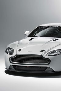 Preview wallpaper aston martin, v8, vantage, 2010, white, front view, style, auto