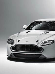 Preview wallpaper aston martin, v8, vantage, 2010, white, front view, style, auto