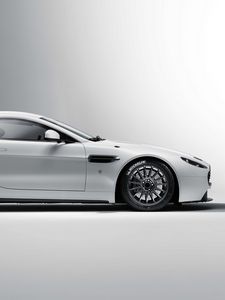 Preview wallpaper aston martin, v8, vantage, 2010, white, side view, style