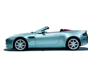 Preview wallpaper aston martin, v8, vantage, cabriolet, 2006, green, side view, auto